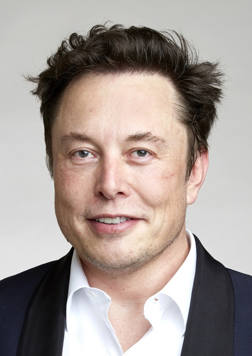 headshot of Elon Musk
