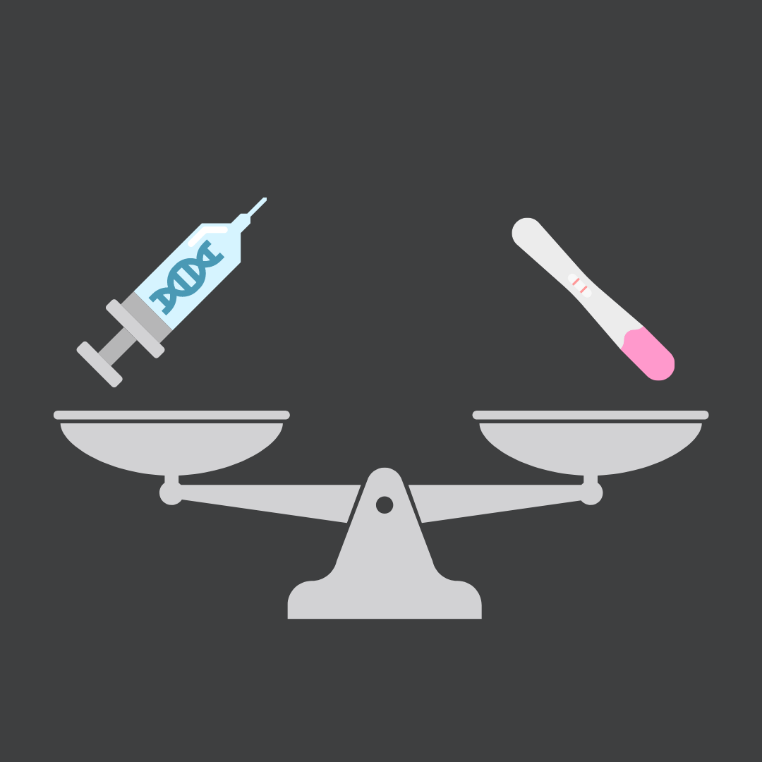 scales weighing fertility vs gene therapy